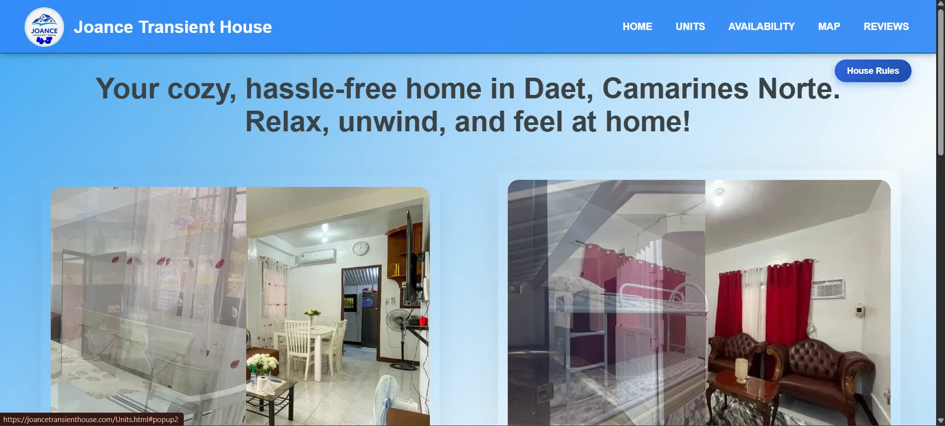 Joance Transient House — Available units